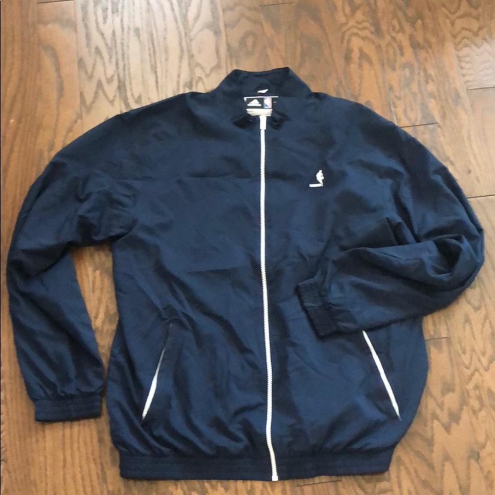 Adidas navy zipper jacket Hawks logo